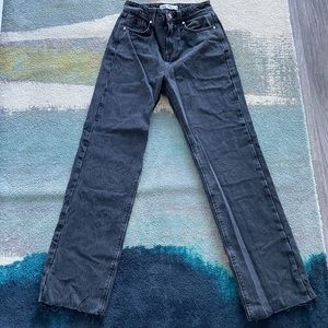 Zara Straight leg ankle black denim